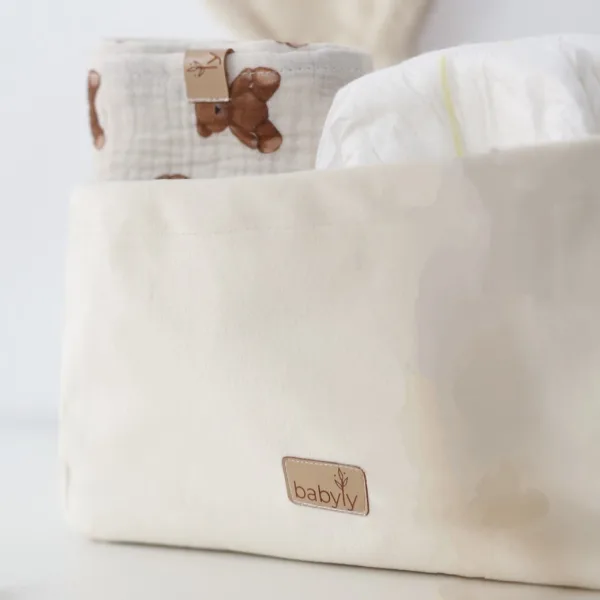 Organisateur de rangement multifonction couleur crème pour bébé et maison