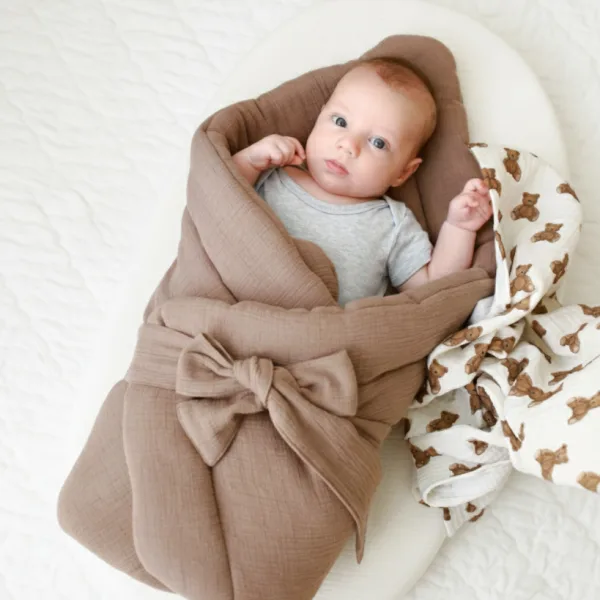 Écharpe de Portage Bébé Premium en Velours - Proximité et Liberté Totale