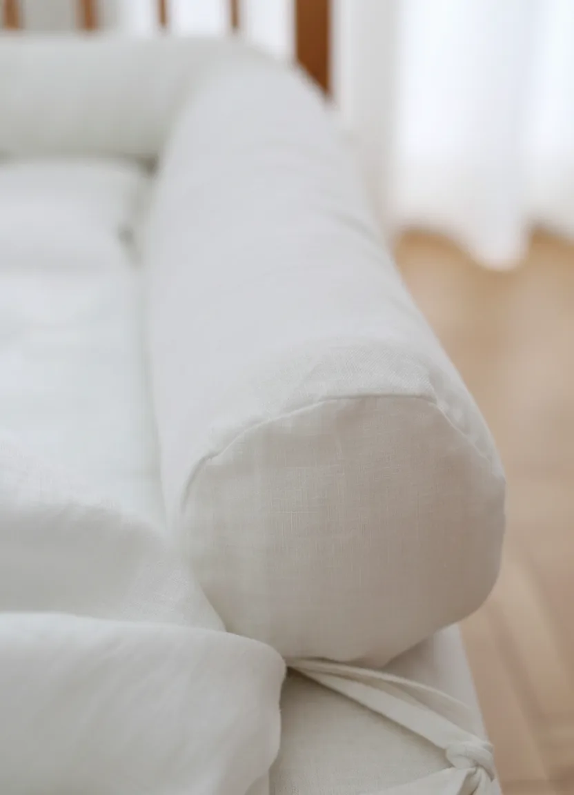 Tour de lit bébé sécurisé en lin – confort exceptionnel et protection optimale