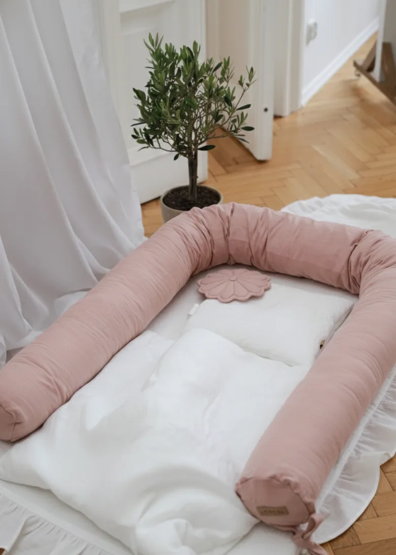 Tour de lit bébé sécurisé en lin – confort exceptionnel et protection optimale