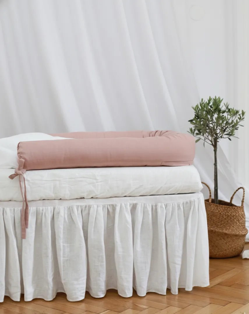 Tour de lit bébé sécurisé en lin – confort exceptionnel et protection optimale