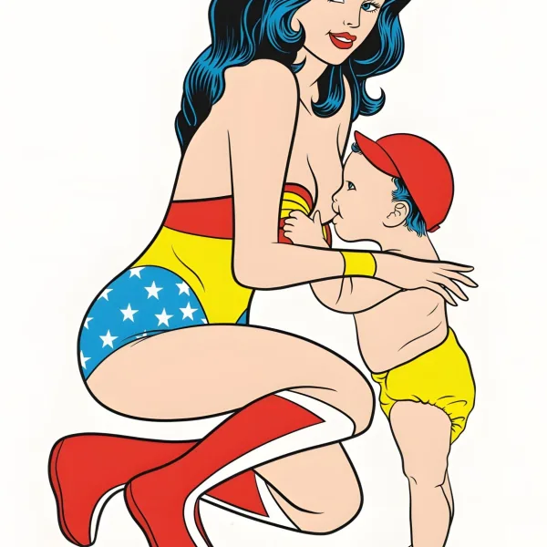 Poster Numérique : WONDER WOMAN - Allaitement Empowerment
