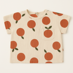 T-shirt enfant orange La Belle Orange - Vêtement enfant confortable mixte